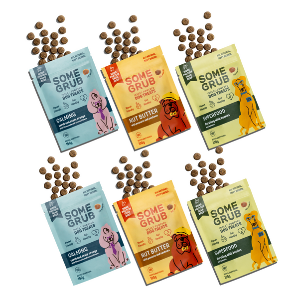 Mixed Dog Treat Bundle x6 - Calming Carob, Superfood Berry & Nut Butter