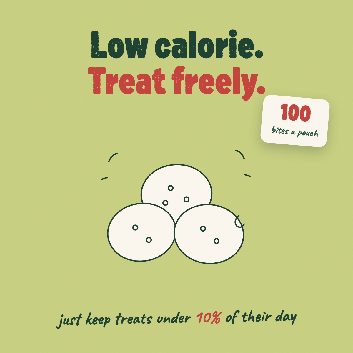 Low calorie, treat freely — just keep treats under 10% of their day