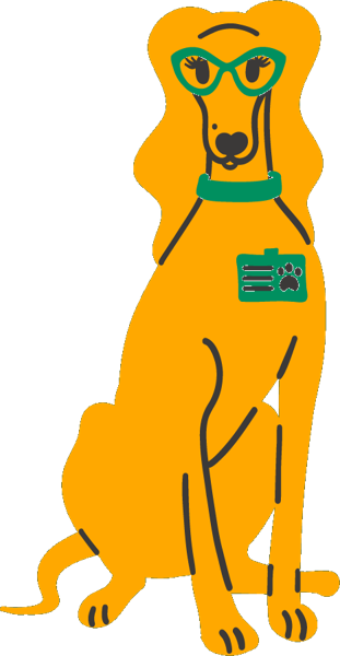 Some Grub afghan character in reading glasses